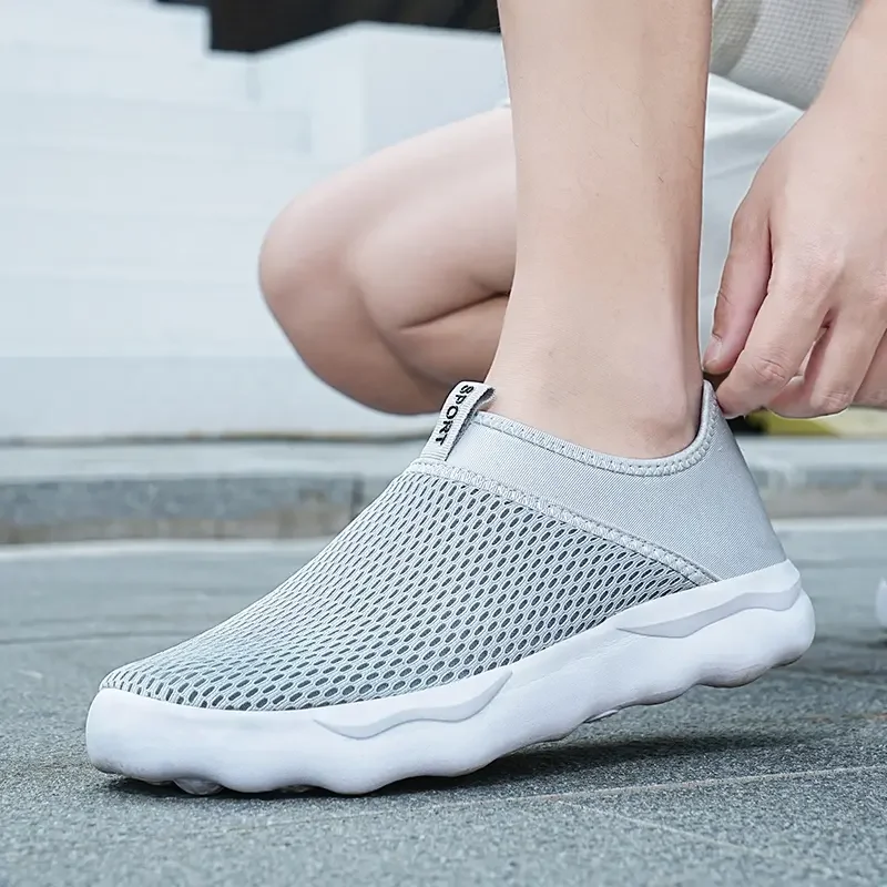 

Кроссовки мужские сетчатые легкие, повседневные лоферы, спортивная обувь для походов, парные, лето