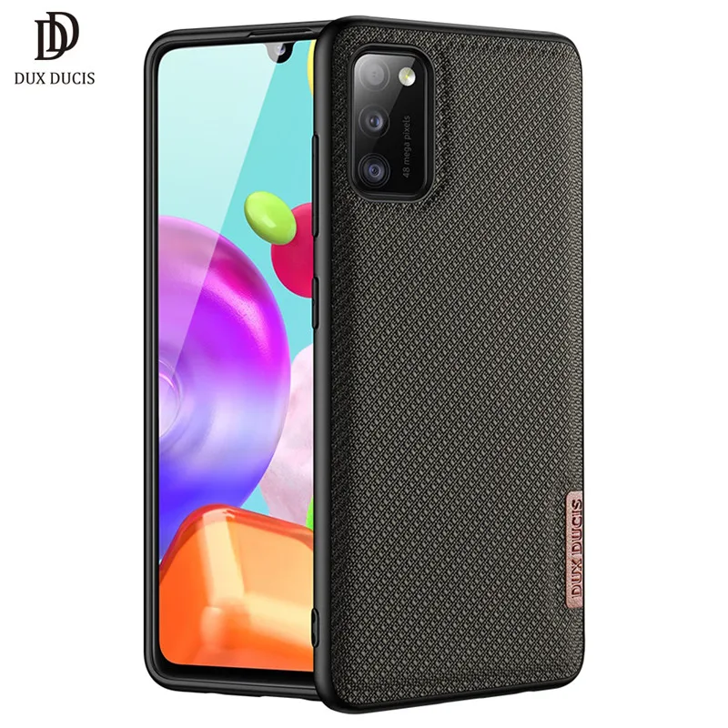 

For Samsung Galaxy A73 A72 A53 A52 A33 A13 A32 Case Dux Ducis Fino Series Woven Nylon Texture Silicone Back Cover Protection