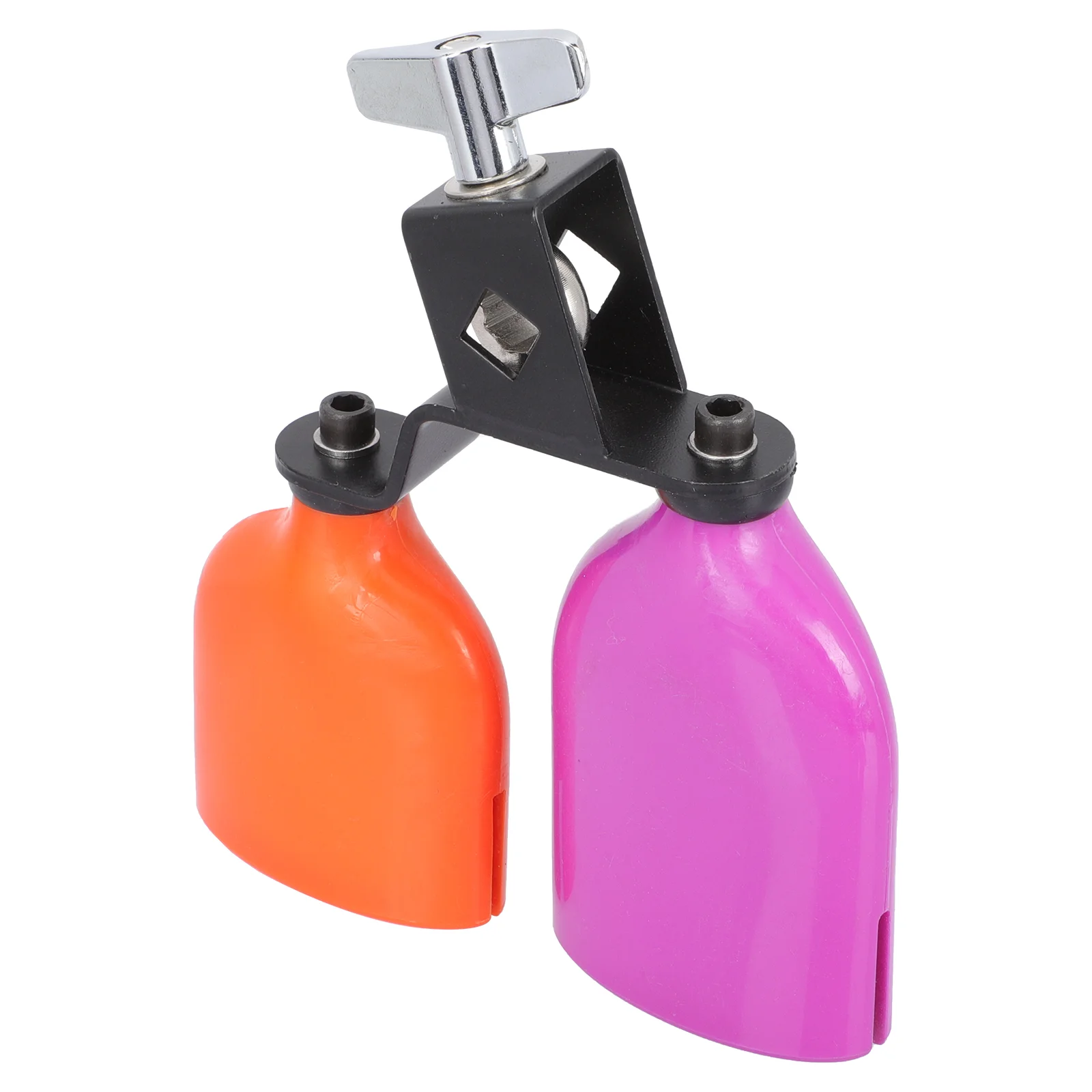 

Drum Cowbell Set Percussion Block Accessory Musical Double Mounted Bell Kit High Low Tone Instrument