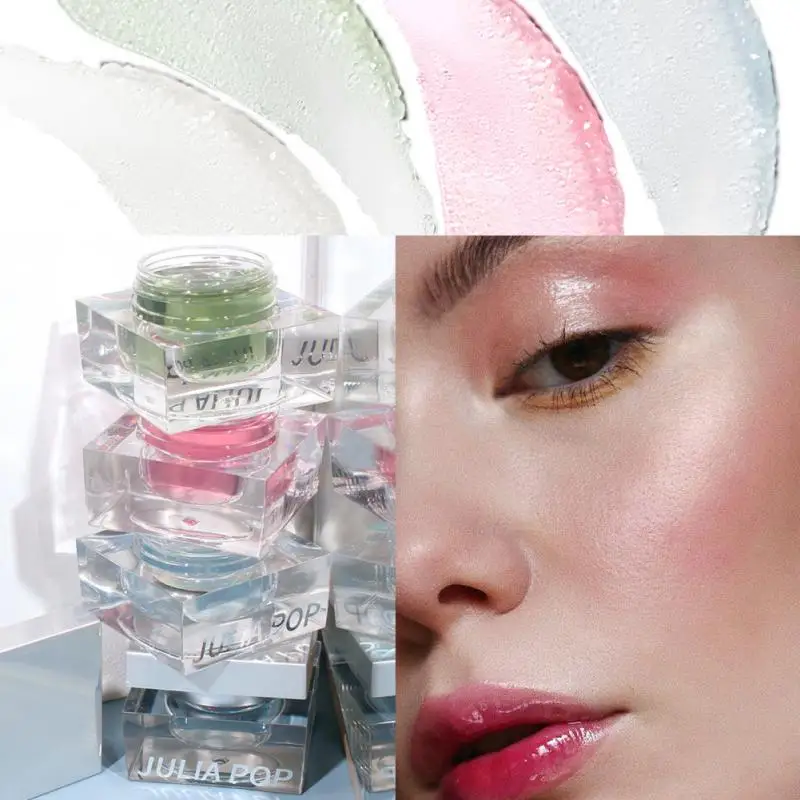 

4colors Like jelly blush cream lipstick natural lightweight Moisturizing long lasting Rouge Pigment Blush lip cheek Gloss makeup