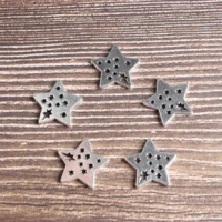 10pcspack metal star charms women bracelet silver accessories for diy jewelry making supplies trend beads for necklace pendant