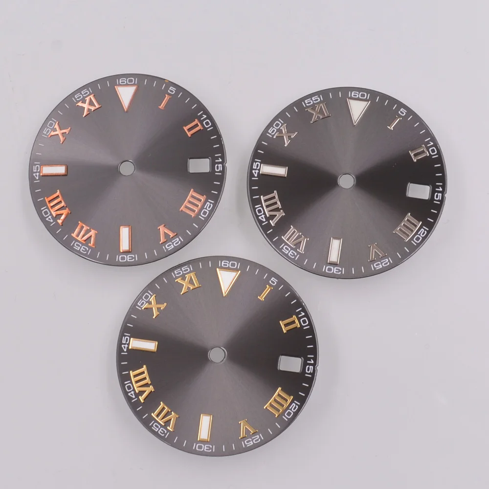 29 мм зеленый светящийся римский шкала циферблат подходит для часов NH35 NH36