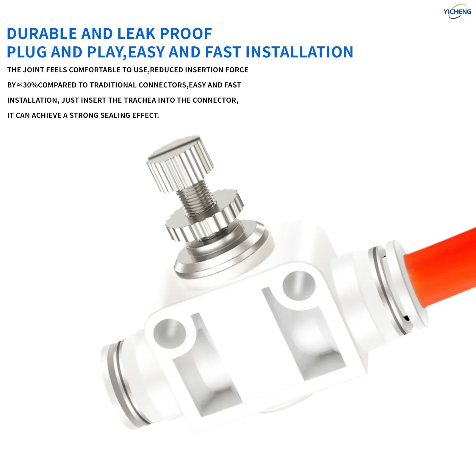 YICHENG PNEUMATIC внешний диаметр трубки 8 мм — клапан регулирования воздушного потока с