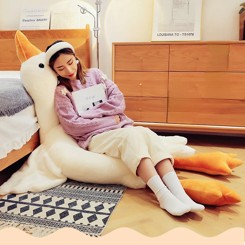 

Cute Cotton Goose 160cm Stuffed Toy Plush Animal Baby Kawaii Plush Comfortable Doll Toy Soft Pillow Home Decoration Gift