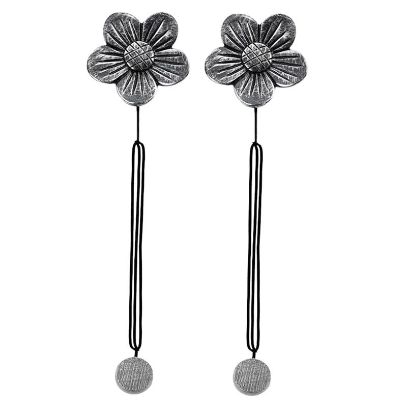 

Curtain Tie, Magnetic Curtain Holder, Retro Resin Flower Curtain Bracket, Decorative Belt Rope
