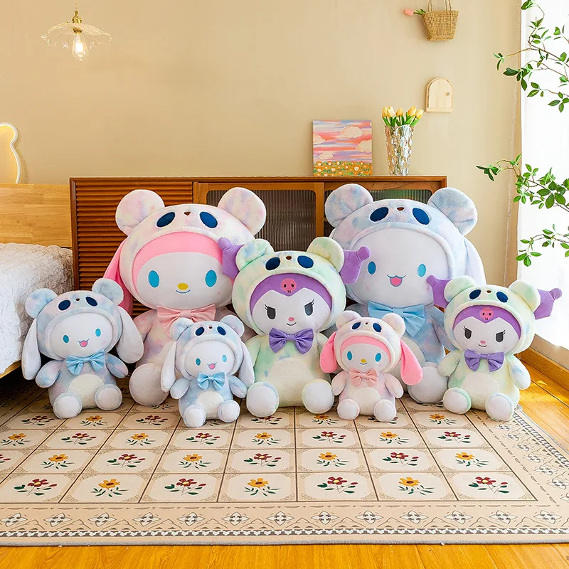 

40CM Sanrio Kawaii Anime Cartoon Series Kuromi My Melody Cinnamoroll Cute Pillow Doll Toy Bedroom Decor Children's Birthday Gift