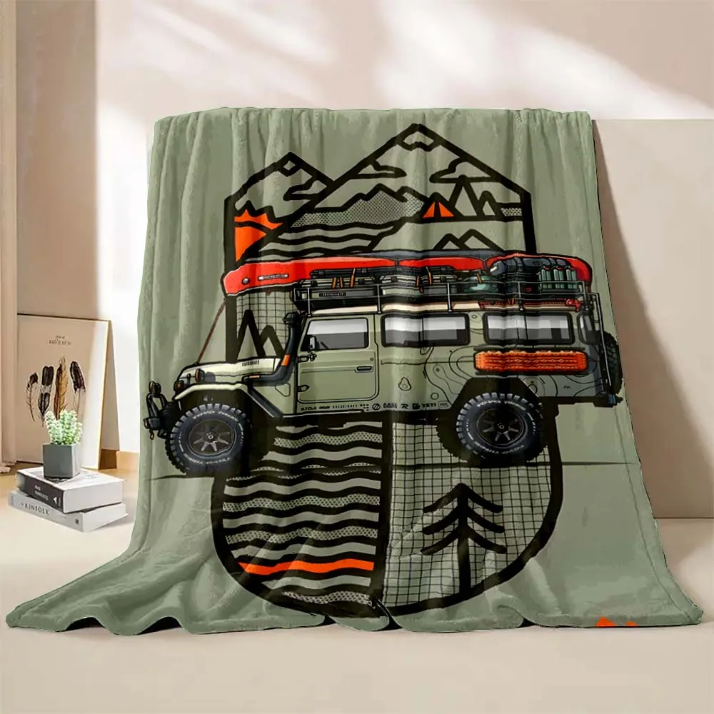 Одеяло с принтом для автомобиля внедорожника кемпинга RV 6 размеров теплое мягкое