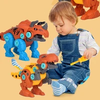 diy disassembly assembly dinosaur toy set screw nut combination assembling dinosaur model educational toy for children kids gift