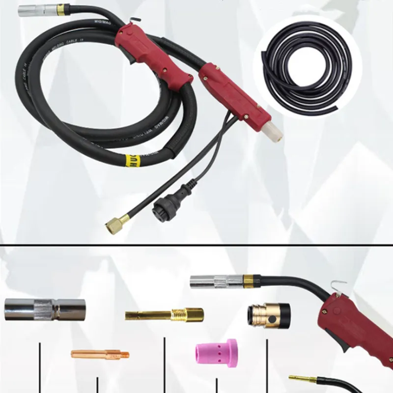 Welding torch European/Panasonic interface Carbon dioxide gas shielded Welding gun 350/500A extended welding wire with shunt enlarge