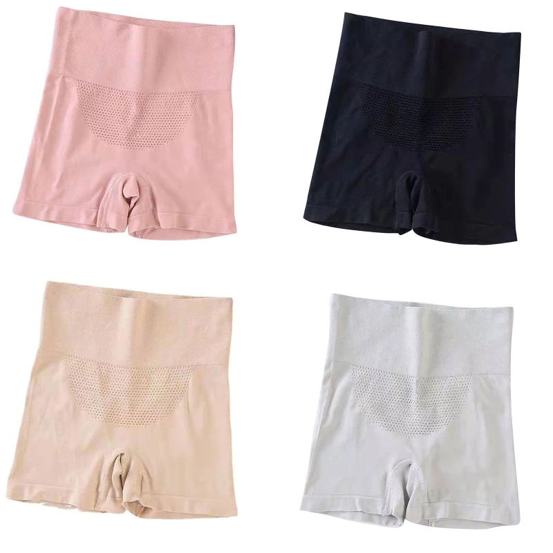 

Womens Seamless Shorts Safety Pants High Waist Butt Lift Honeycomb Boxer Panties M6CD