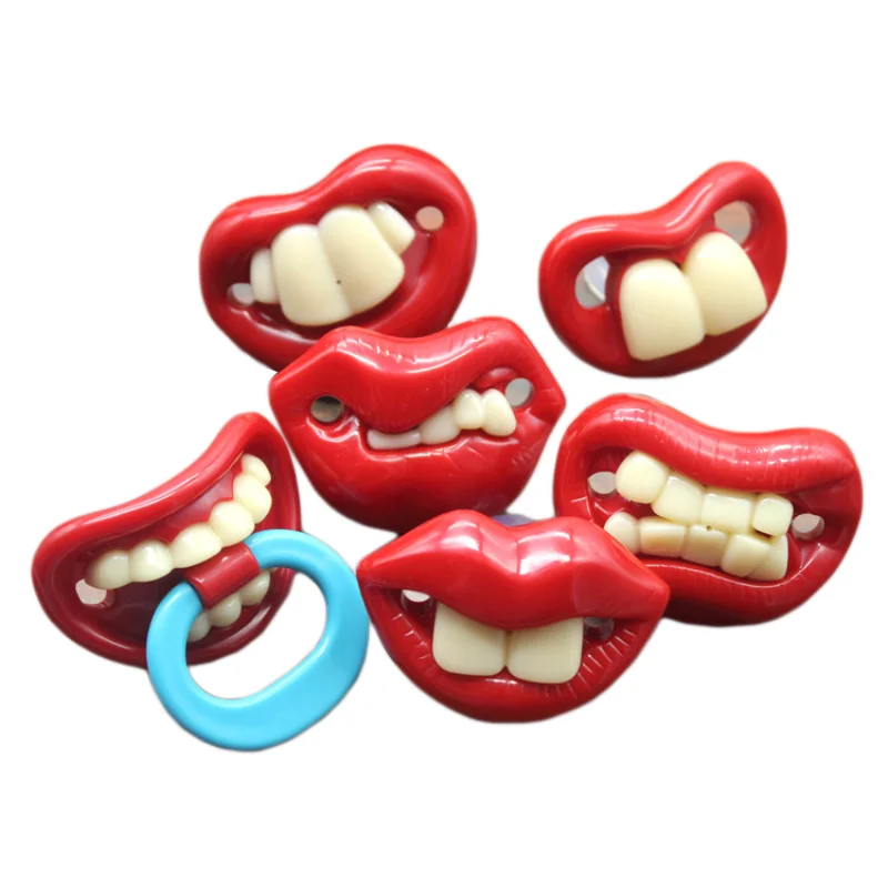 

Baby Newborn Silicone Funny Nipple Mustache Pacifier Baby Soother Toddler Orthodontic Nipples Red Kiss Lips Teether Baby Feeding