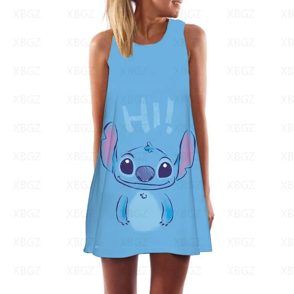 

Dresses for Women 2022 Fashion Women's Dress Print Summer Sundresses Sexy Woman Mini Boho Stitch Cartoon Loose Beach Party Cool