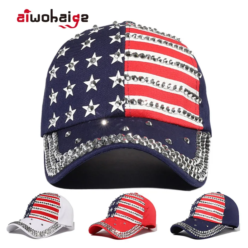 

New Diamond Flag Baseball Cap Men's Caps Women's Caps Outdoor Shade Breathable Cotton Caps Skull Caps Adjustable High Quality