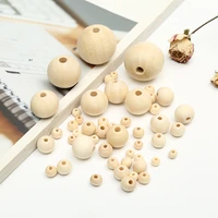 5 200pcs natural wood beads spacer eco friendly wooden beads handmade diy crafts bracelet necklace round beads jewelry accessory