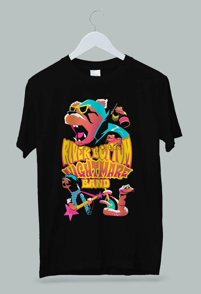 Футболка с рисунком кошмара на реке |