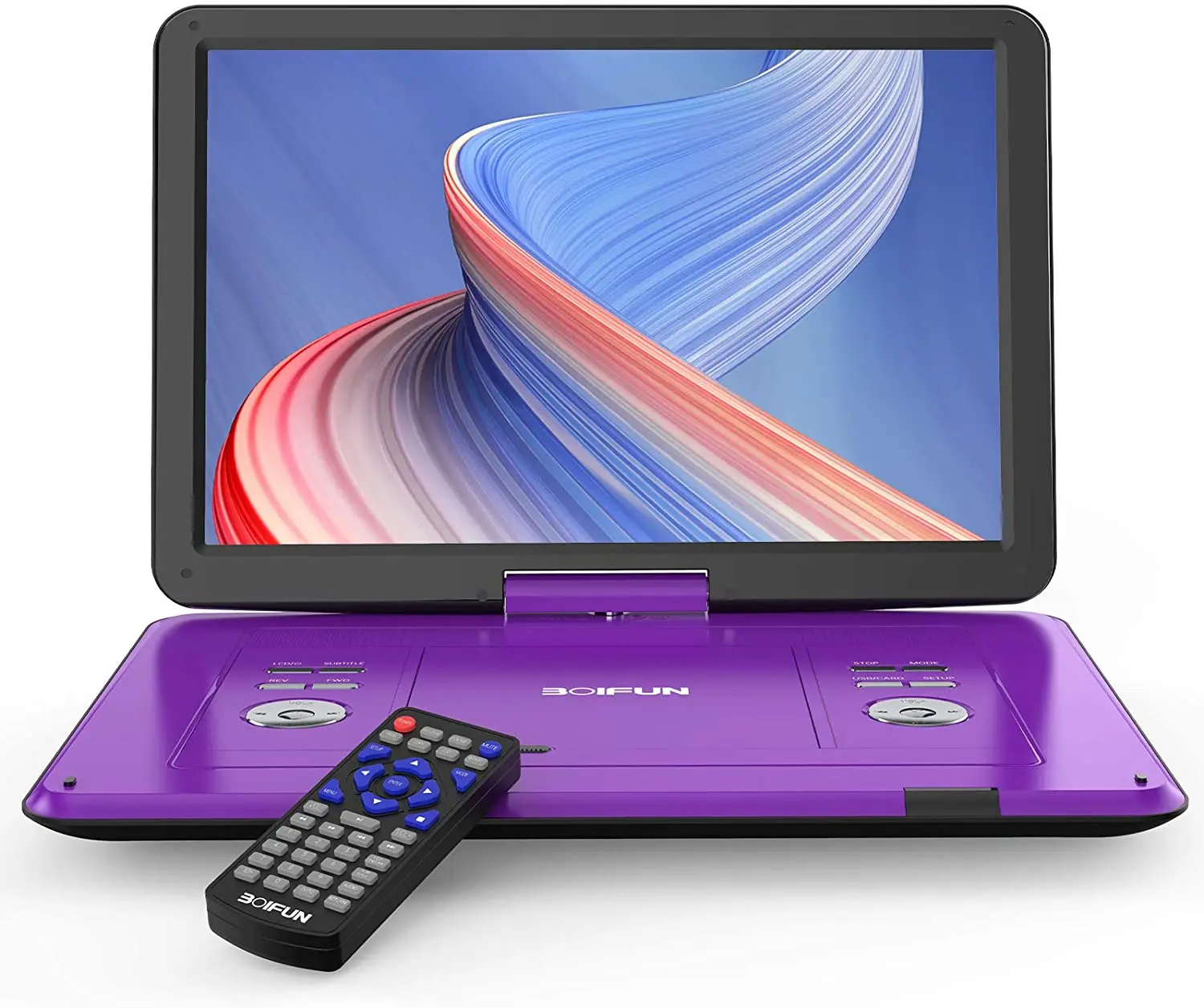 

17.5 inch Portable DVD Player with 15.6 inch Large HD Screen, 6 Hours Rechargeable Battery, Support USB SD Card Sync TV