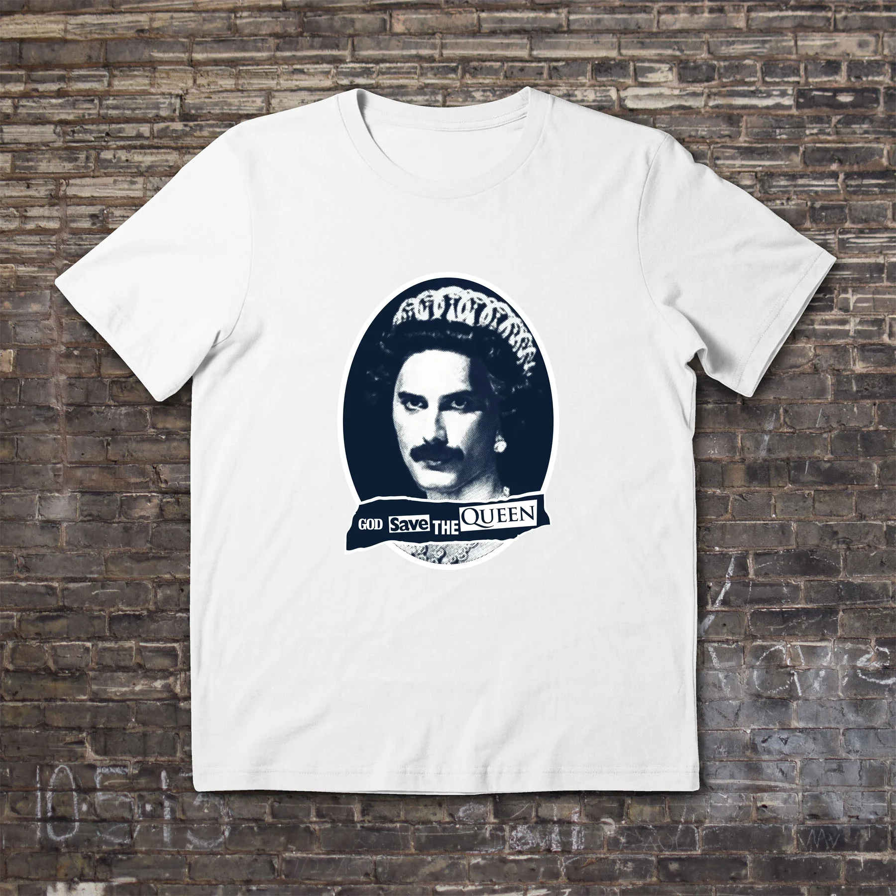 

Summer Pure Cotton Tees Male T Shirt Casual Oversized Essential God Save The Queen Freddie Mercury T-shirt Men T-shirts S-3XL