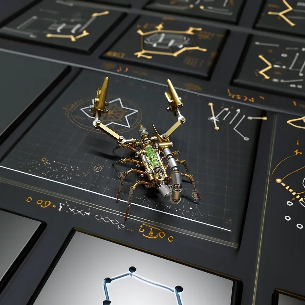 

Механический паук из металла