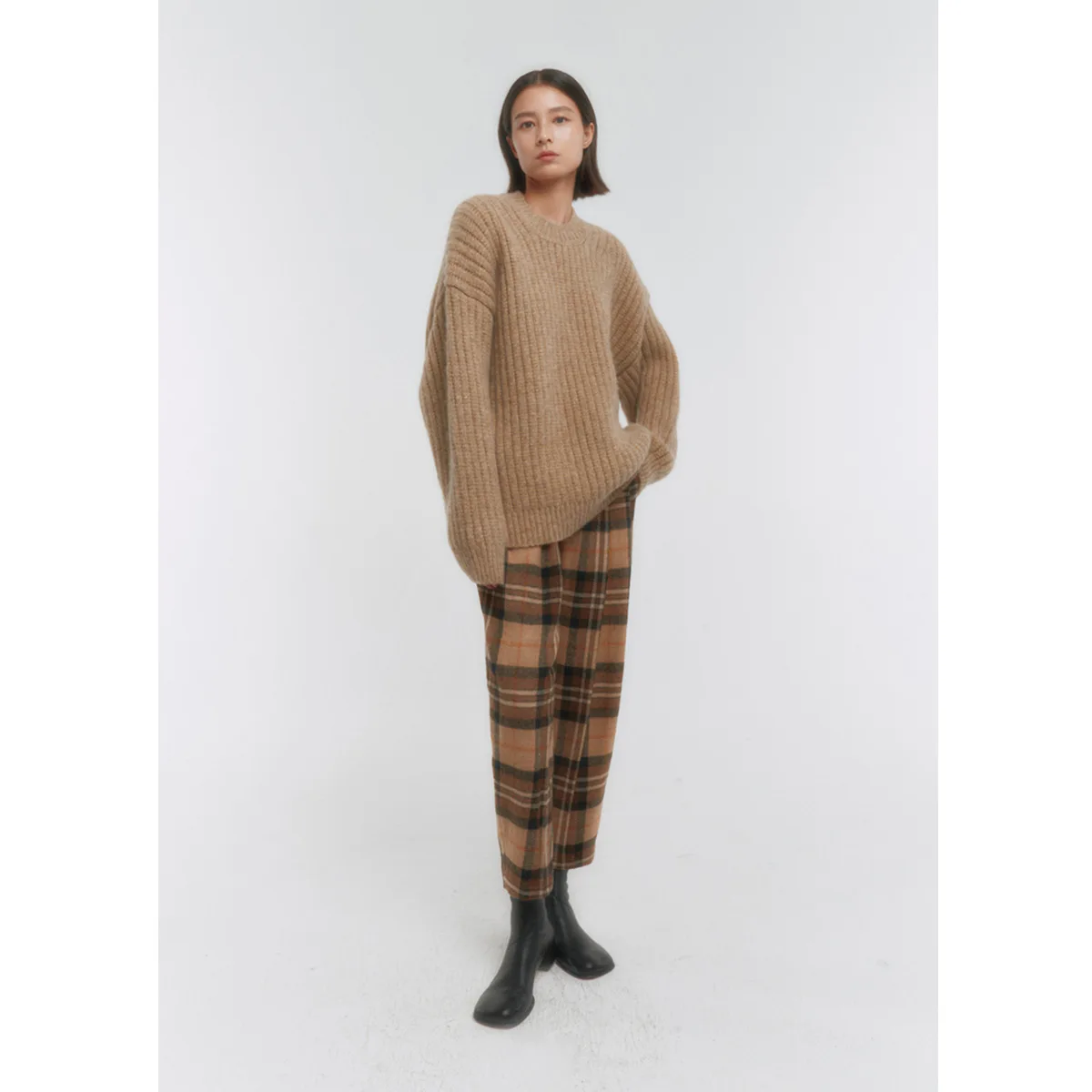 

SweatersNo.36 Alapaca Sweater for Women Round Neck Loose Fit
