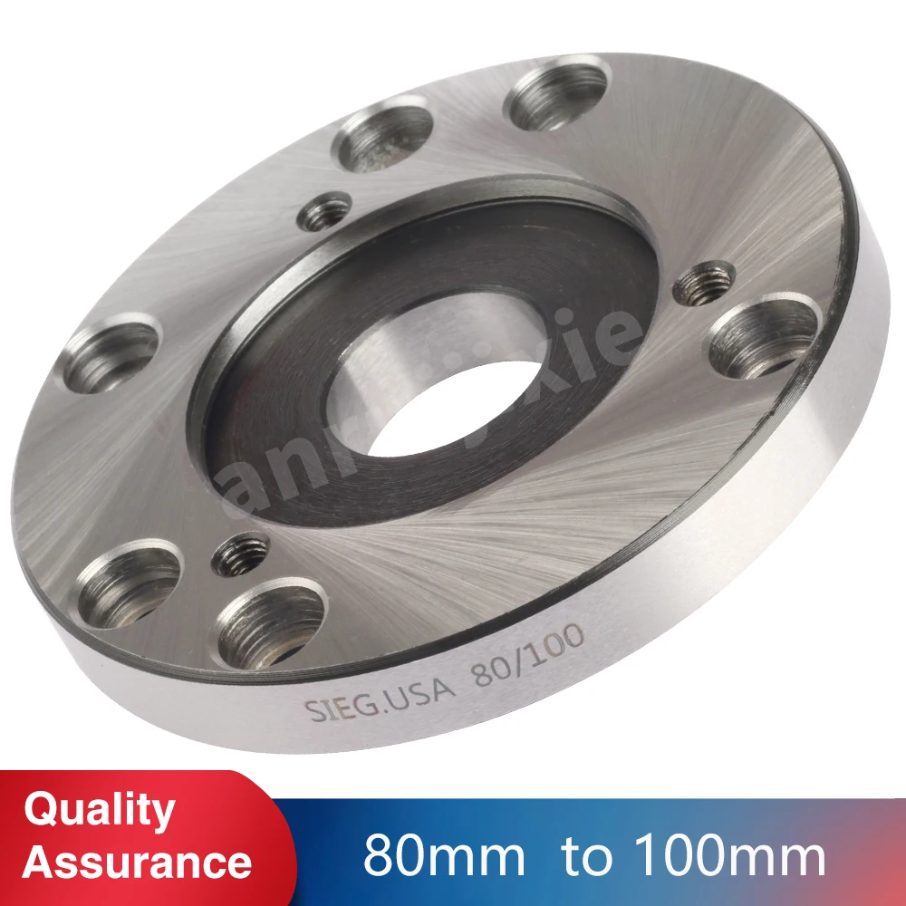 80mm to 100mm Mini Lathe Convertible Flange，3 Jaw Chuck Transfer to 4 Jaw Chuck Flange