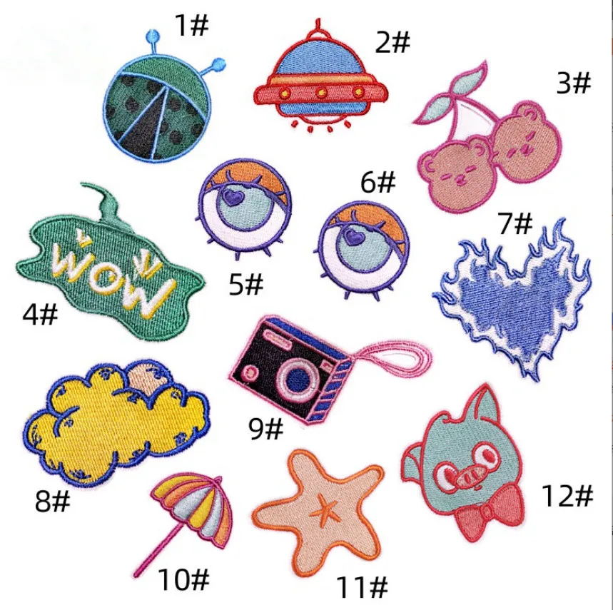 10 шт. нашивки с вышивкой Wow Star вышитая одежда шляпа сумка материал для ремонта