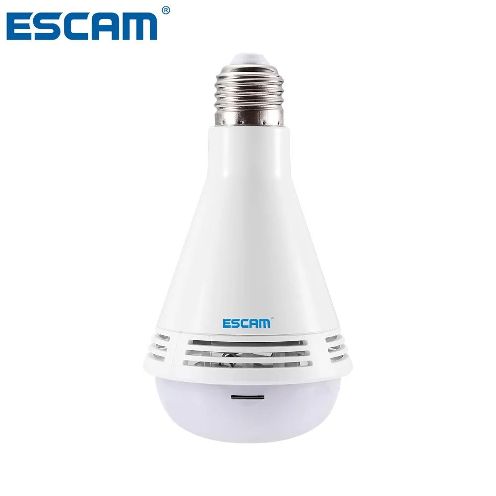 

ESCAM QP137 IP Camera WiFi 2MP HD 1080P 360 Degree Panoramic Bluetooth Speaker Bulb Security Camera