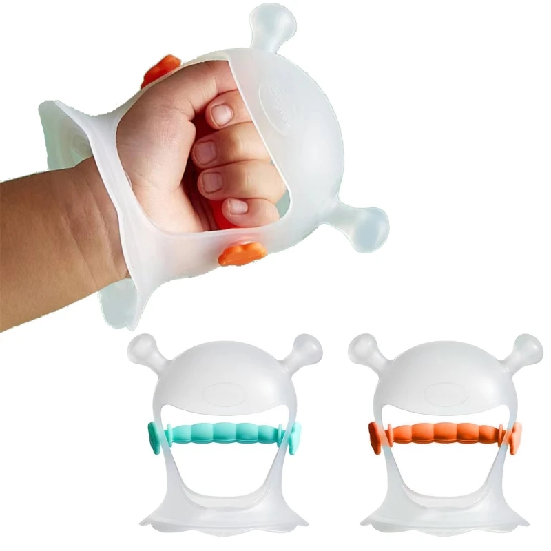 

Силиконовая перчатка для прорезывания зубов, Детская Соска-пустышка для всасывания большого пальца, игрушка для жевания для младенцев с мультяшным рисунком