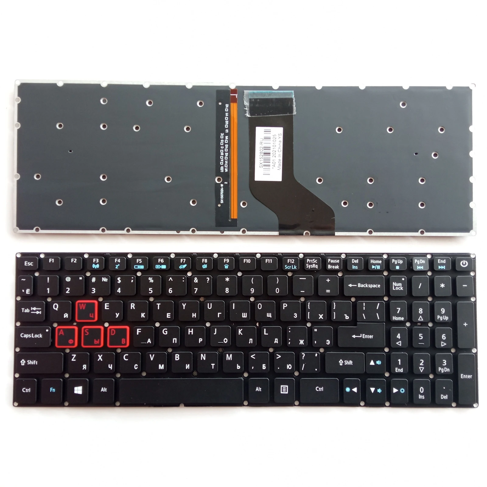 

New for Acer VN7-593G VN7-793 VX5-591 Keyboard RU backlit PK131TY1B00 NKI1513053 32 cables