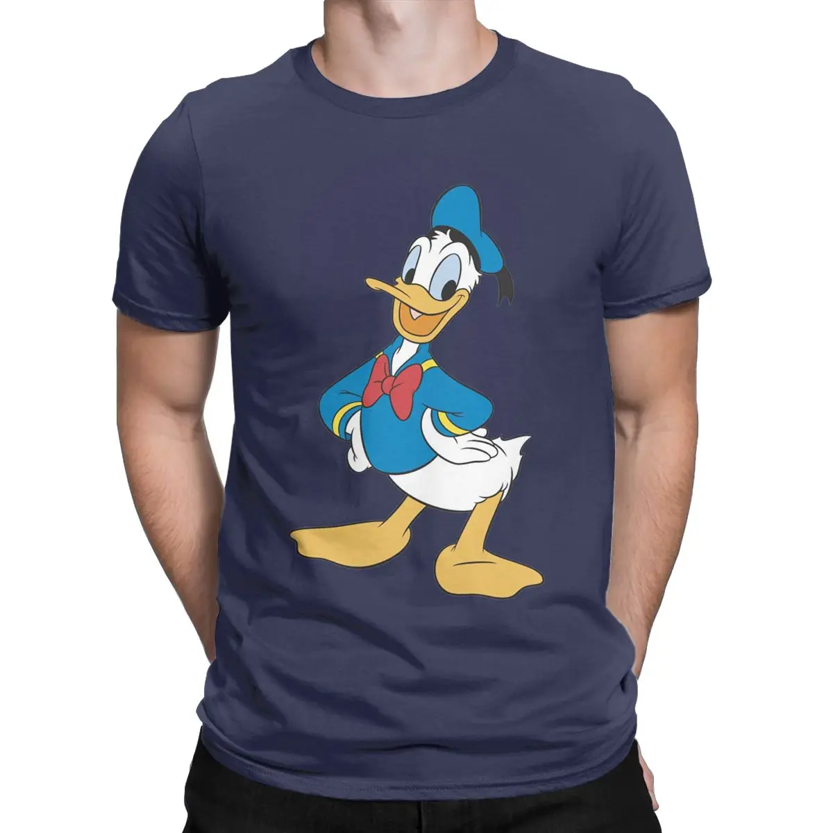 

Disney Donald Duck Hands On Hips T-Shirt For Men Awesome 100% Cotton Tee Shirt Crewneck Short Sleeve T Shirt Gift Idea Tops