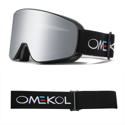 Брендовые новые двухслойные незапотевающие лыжные очки OMEKOL очки для снегохода уличные спортивные очки для сноуборда