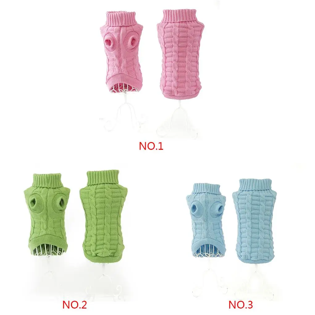 Свитер для домашних питомцев одежда собаки зимние теплые пальто вязаная
