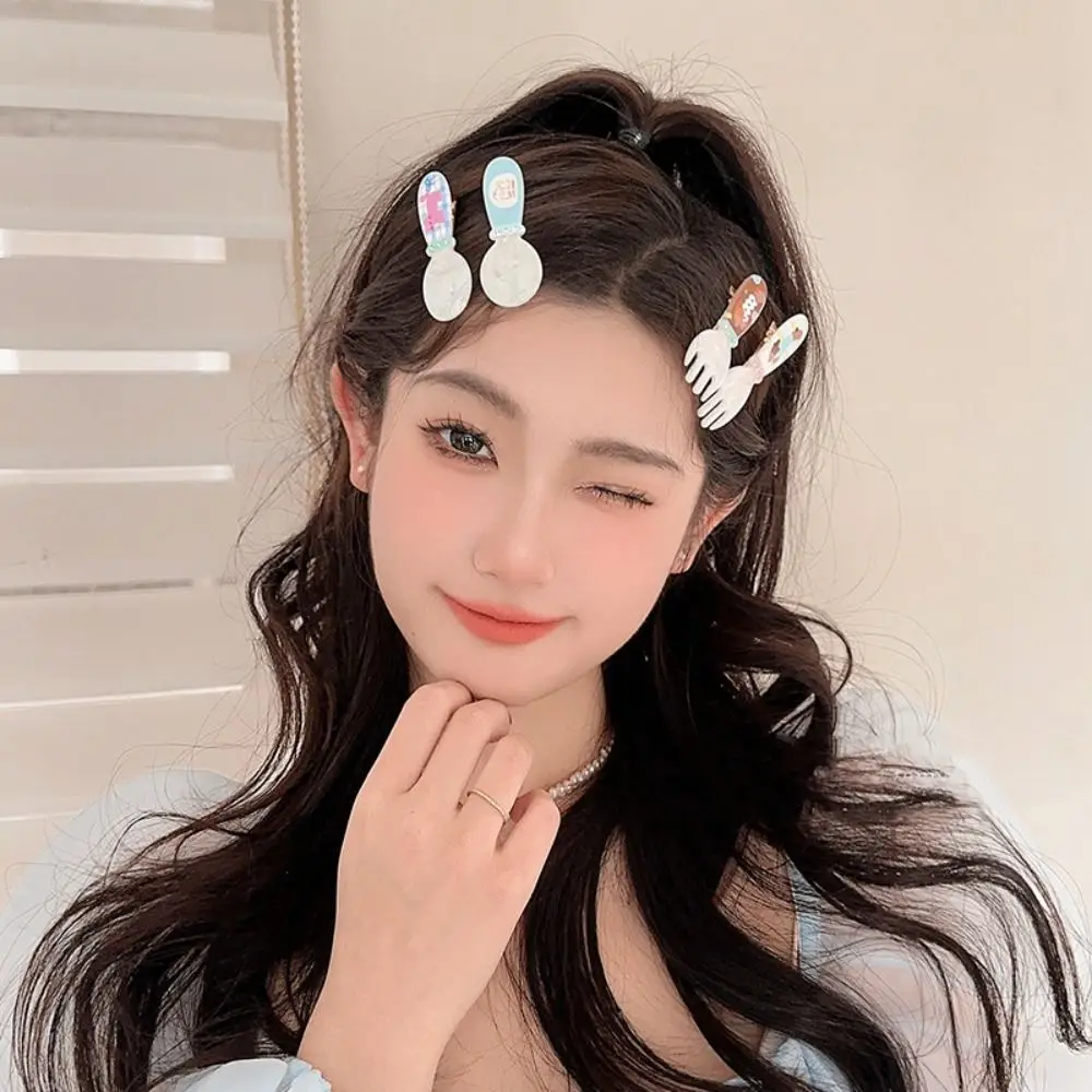 Креативный боковой зажим милая ложка вилка шпилька для волос собака кошка щенок