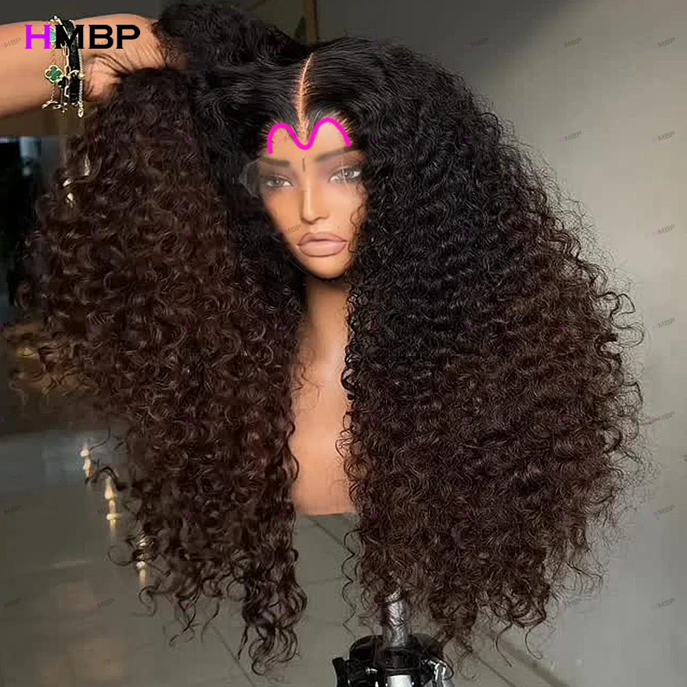 Фото Парик Lagos Hairline Omber Jerry Curly с высокой плотностью волос 300/400, с прозрачной HD кружевной передней частью 13x6, 16-42 дюйма, для женщин №1