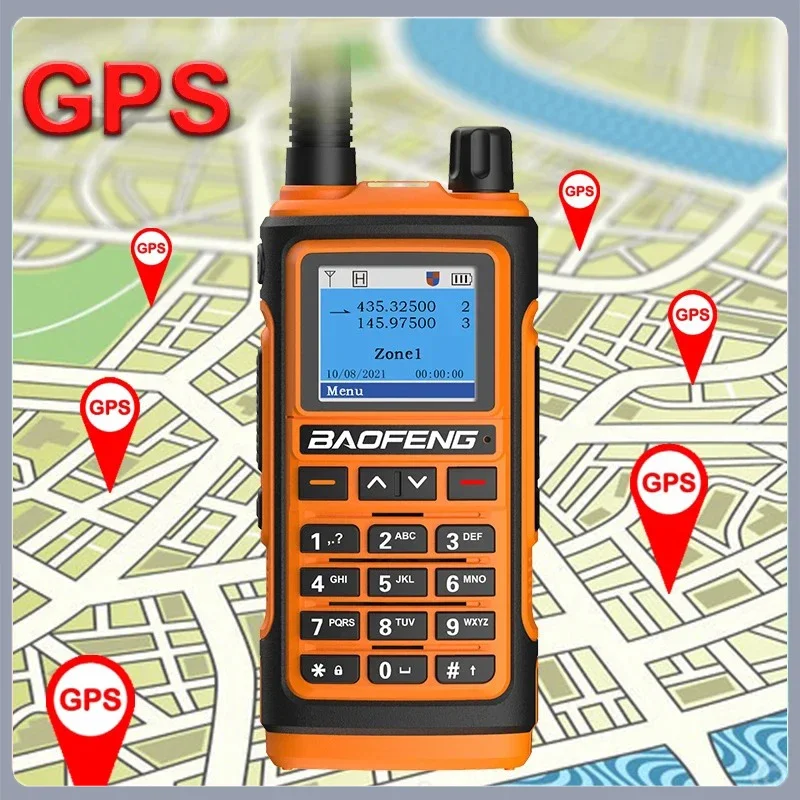 Baofeng UV-17 Pro Max GPS Walkie Talkie Six Bands AM 108-136 МГц Type-C Зарядный фонарик NOAA Радиолюбитель