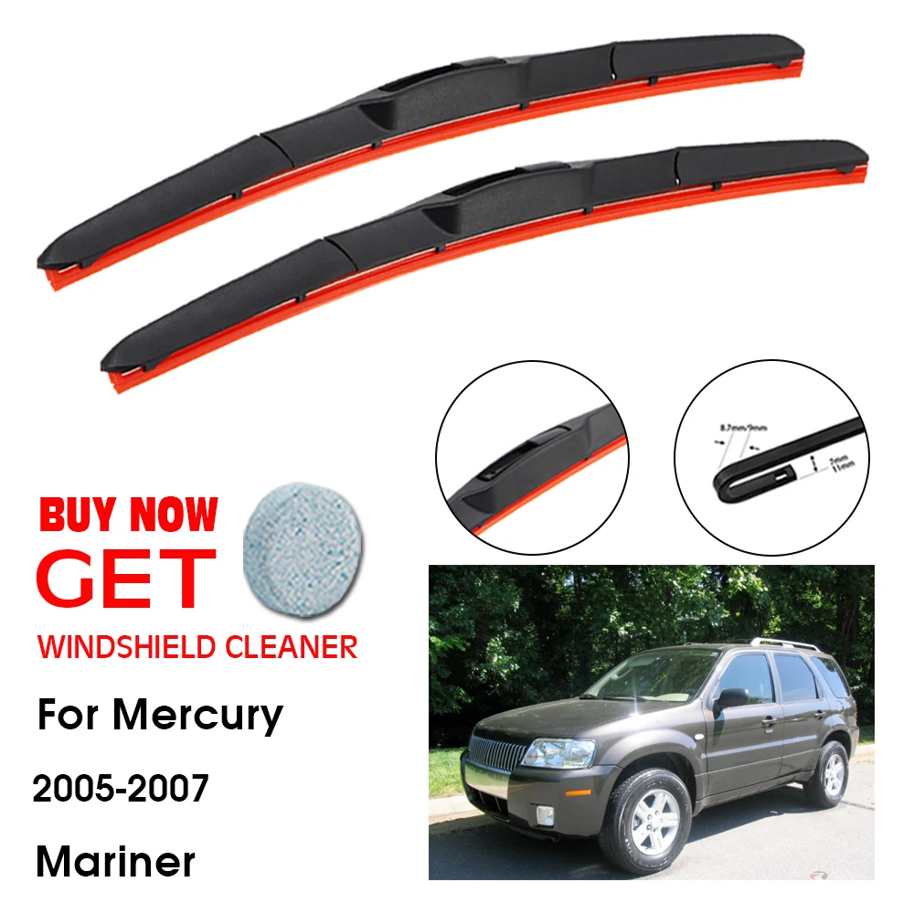 

Стеклоочиститель для автомобиля Mercury Mariner, стеклоочиститель для лобового стекла, 20 дюймов + 18 дюймов, 2005-2007, силикагелевые стеклоочистители, ...