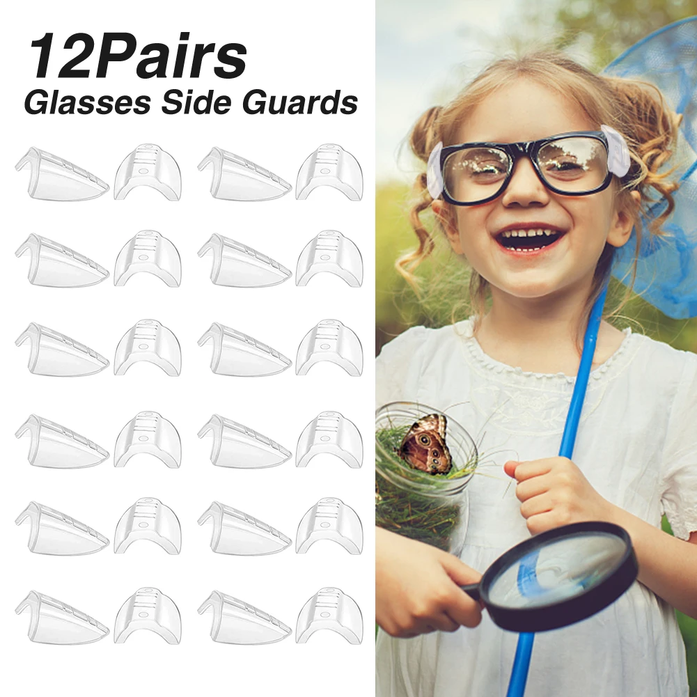 

12pairs Glasses Side Guard Eyewear Accessories TPU Replacement Portable Easy Use Flexible Small Large Universal Fit For Safety