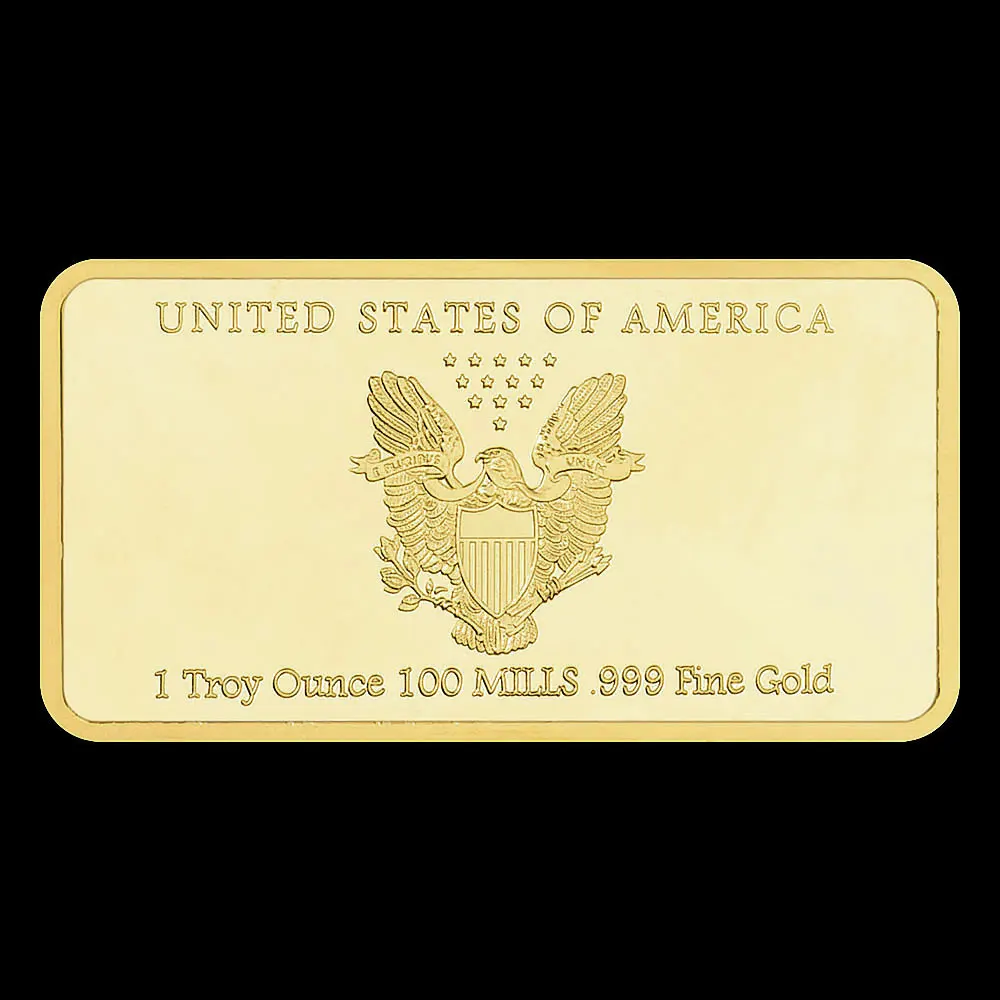 Buy United States of America Liberty Gold Plated Bar for Collection Statue Commemorative Coin Collectible Gift on