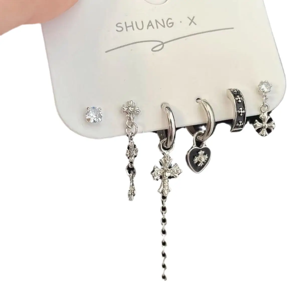 6 шт. серьги персонализированные ретро-серьги с пряжкой для ушей в виде холодного