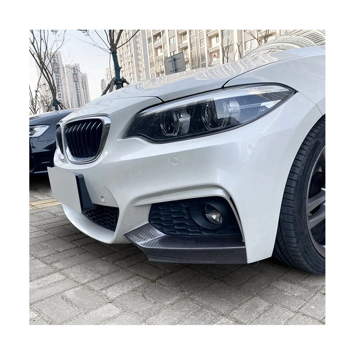 Для 2 серии F22 F23 2015-2019 МП передний бампер угловой диффузор разделитель спойлер