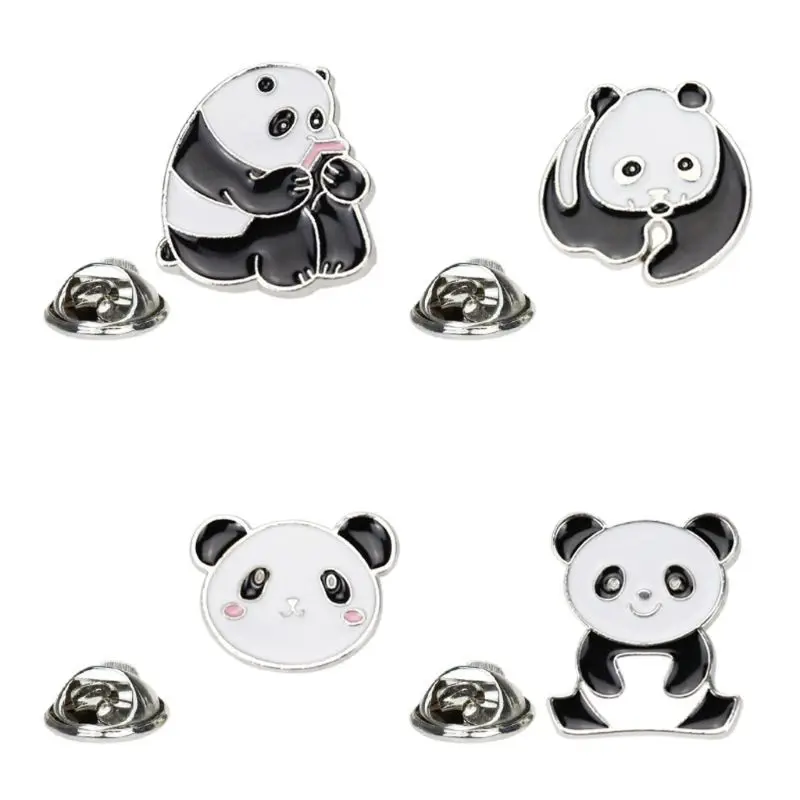 

Cute Brooch Pins Cartoon Alloy Breastpin Ins Chinese Ornaments Panda Hat Pin Clothes Toy Lapel Pin for Party Backpacks
