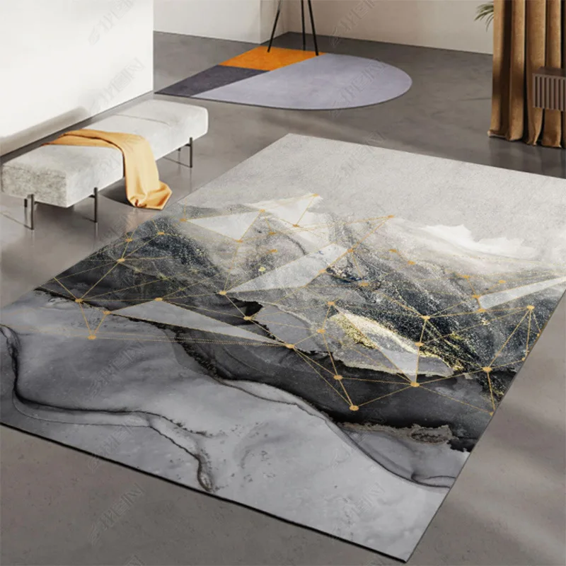 

Nordic style living room carpet, large area washable non slip household bedroom bedside mat, entry carpet