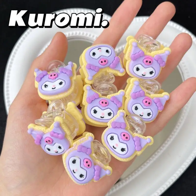 

Милый головной убор Sanrio Kuromi с захватом, кредитка с высоким хвостом, милый подарок для девочек на Рождество для детей