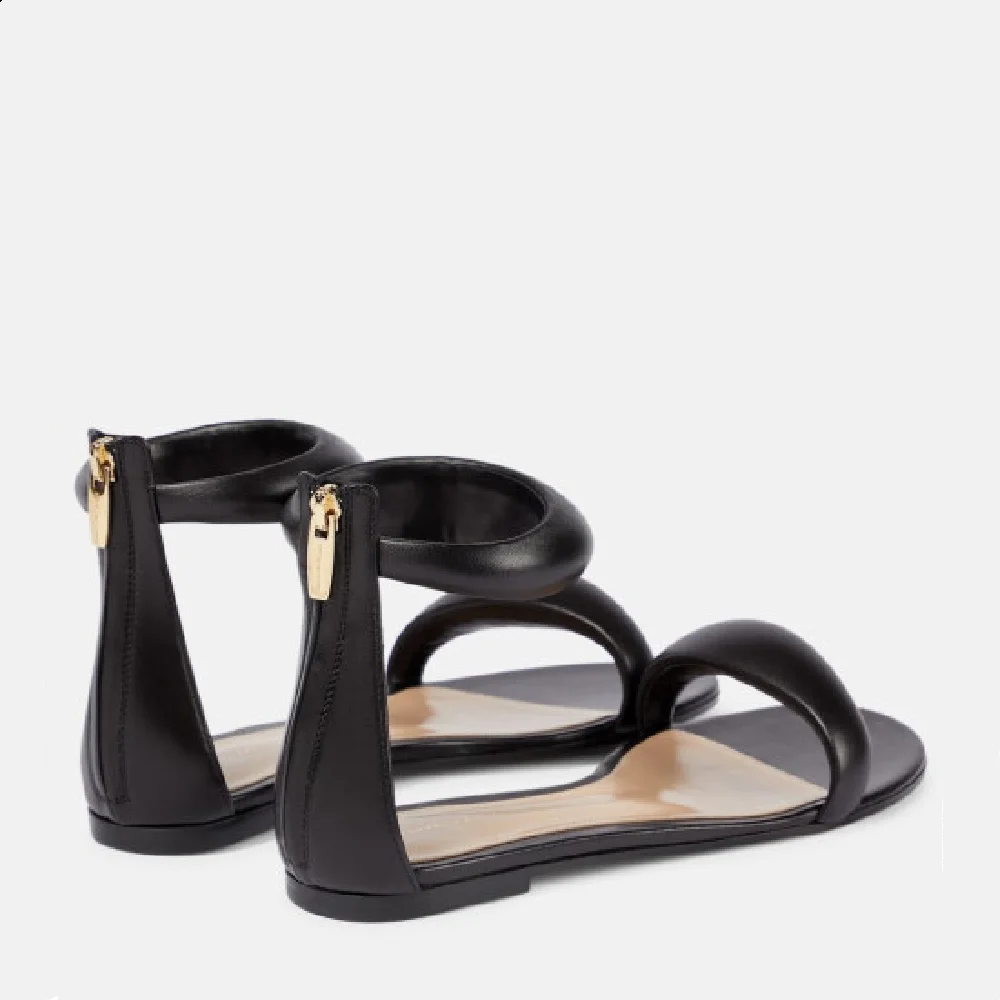 2023 Summer The New Thick-heeled Sandals With Open Toes And Low-heeled Shoes Plus Size Flat Shoe