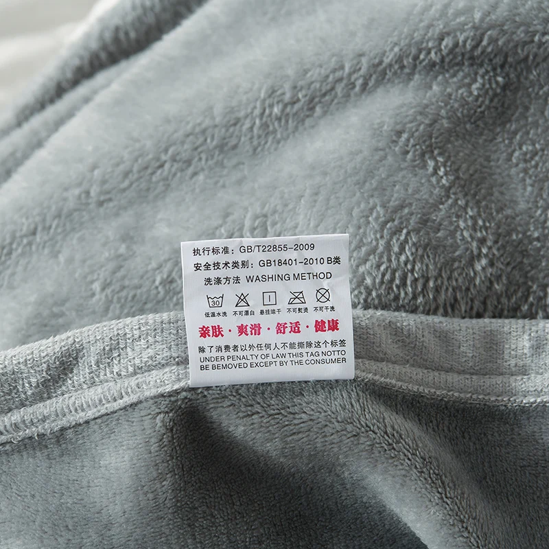 Простое серое одеяло для дома спальни зимнее ультрамягкое пушистое плюшевое