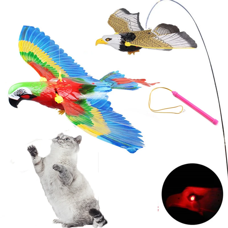 

Искусственная птица, электронный подвесной Орел, летающая птица, кошка, палка, веревка для царапин, кошка, чайная игра, игрушка для котят и со...