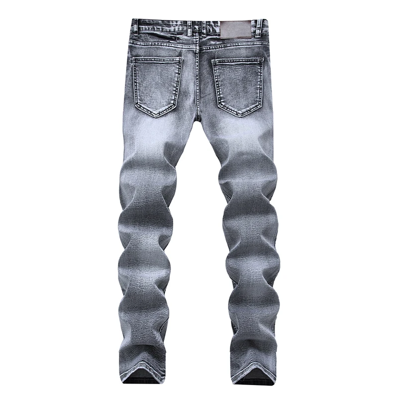2023 Men Casual Cotton Washed Designer Clothing Jeans Brand Masculino Homme Pants Stretch Slim Denim Trousers Free Shipping