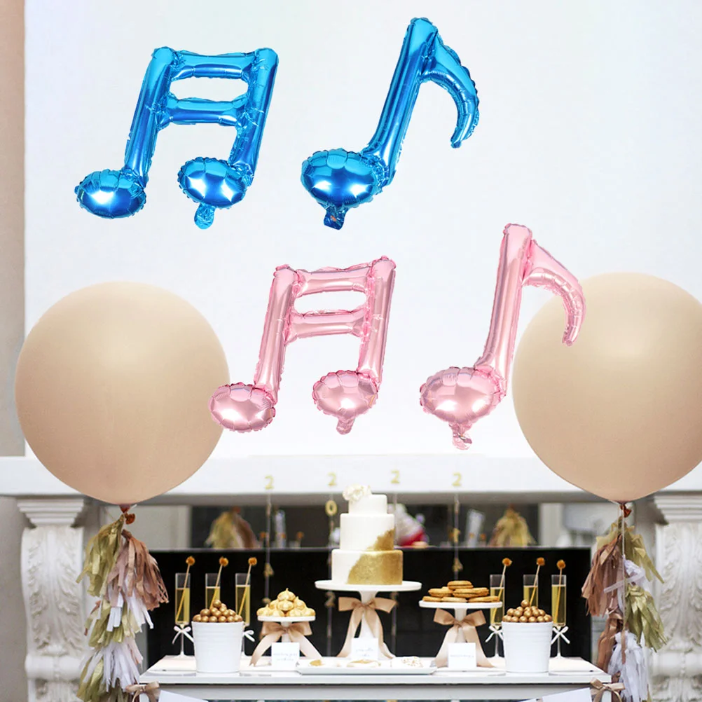 

Balloons Birthday Party Musical Decoration Note Aluminium Kids Music Aluminum Graduation Instrument Props Wedding Inflatable
