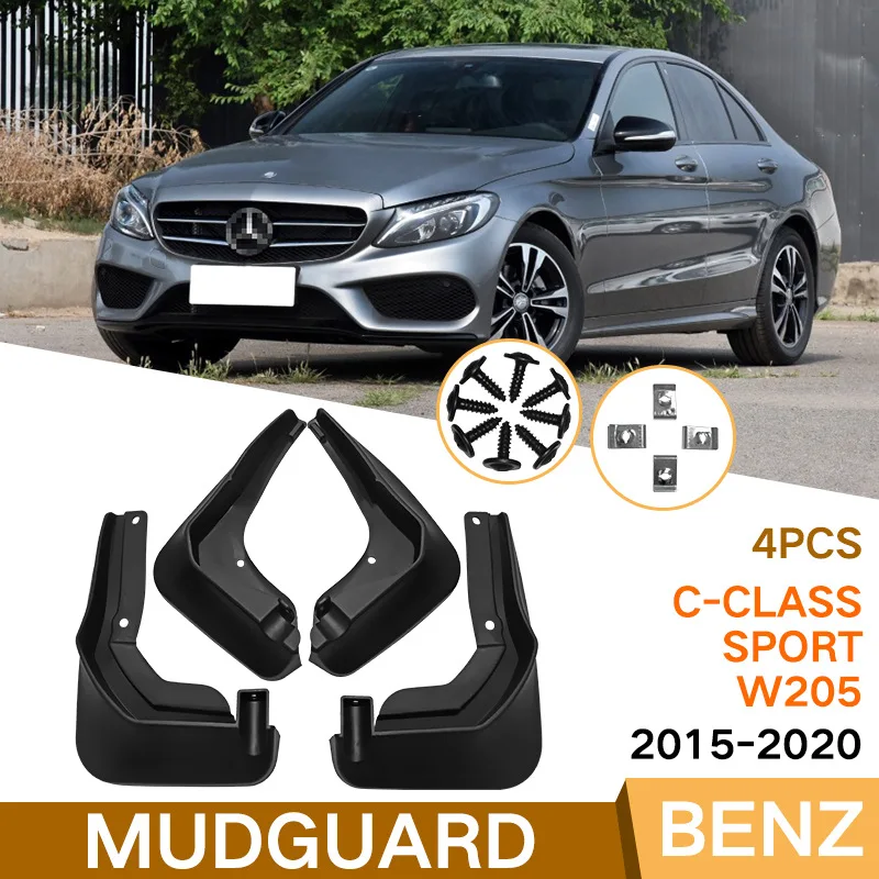 

Mud Flaps For Mercedes Benz C-Class Sport W204 2020 15 11 08 2007 MudFlaps Front Rear Fender Car Accessories