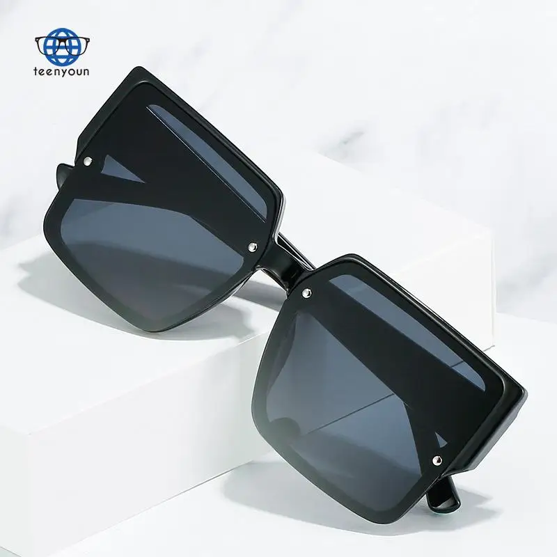 

Очки солнцезащитные Teenyoun женские, роскошные брендовые модные квадратные солнечные очки UV400 в стиле панк, в полуоправе