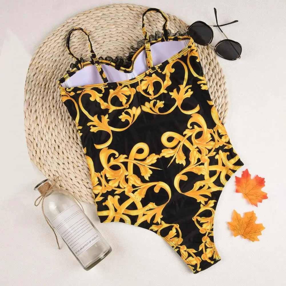 Женский купальник новинка 2022 модное бикини с кружевным принтом в стиле пэчворк